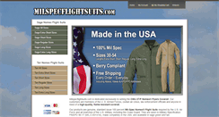 Desktop Screenshot of milspecflightsuits.com