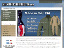 Tablet Screenshot of milspecflightsuits.com